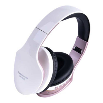 P18 Bluetooth Koptelefoon met Opbergtasje - Opvouwbaar Headset DJ Headphones Wit