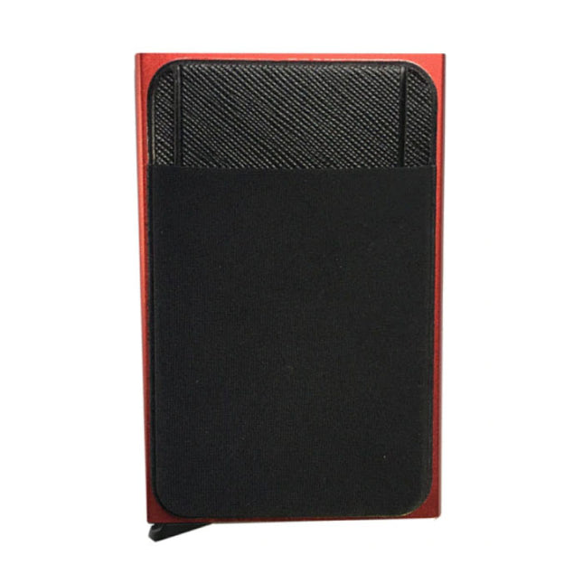 Aluminium Slim Wallet - Portemonnee Portefeuille Pasjeshouder Krediet Kaart Geld Clip - Rood