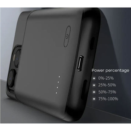 iPhone 15 Powercase 4800mAh - Powerbank Batterij Hoesje Oplader Zwart