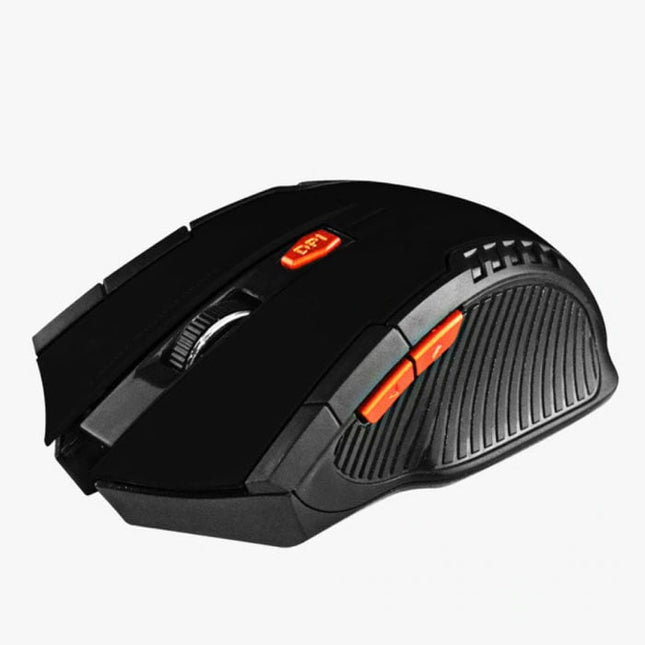 Draadloze Gaming Muis Optisch - Tweehandig en Ergonomisch met DPI Aanpassing - 1600 DPI - 6 Knoppen - Zwart