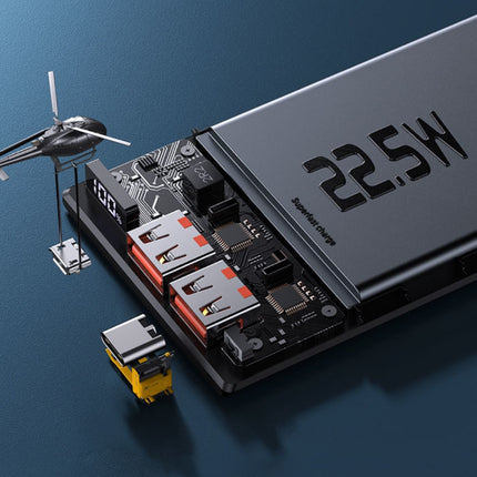 20.000mAh Powerbank met 3 Oplaadpoorten - 20W Power Delivery - Externe Noodaccu Batterij Oplader Zwart