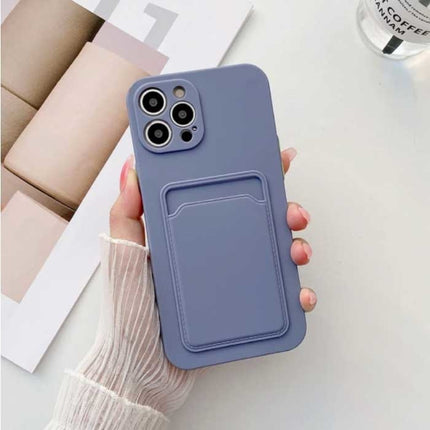 iPhone 13 Pro Kaarthouder - Wallet Card Slot Cover Hoesje Grijs
