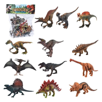 Dinosaurus Speelset 12 stuks - Levensechte Dino Speelgoed Figuren voor Kinderen