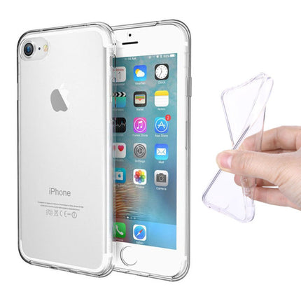 iPhone 8 Plus Full Body 360° Transparant TPU Silicone Hoesje + PET Screenprotector