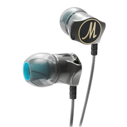 DM7 Oordopjes met Microfoon en Controls - 3.5mm AUX Oortjes Volumebeheer Wired Earphones Oortelefoon Zwart
