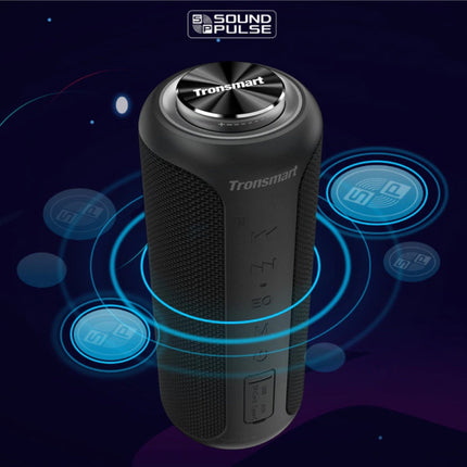 T6 Plus Bluetooth 5.0 Soundbox met Opbergtas - Draadloze Luidspreker Externe Wireless Speaker Zwart