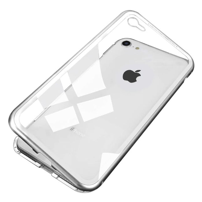 iPhone 6S Magnetisch 360° Hoesje met Tempered Glass - Full Body Cover Hoesje + Screenprotector Wit