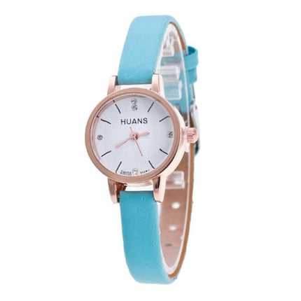 Vintage Horloge met Kleine Wijzerplaat voor Dames - Leren Band Kwarts Polshorloge Wit