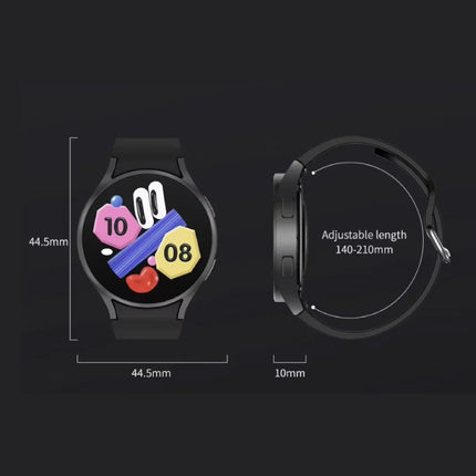 Universe Watch 6 Smartwatch - Silicoon Bandje - 1,40" Display - Hartslag Zuurstof Sport Tracker Horloge - Zwart