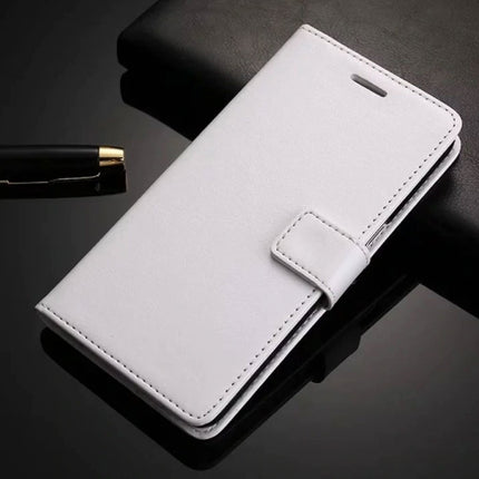 Xiaomi Redmi 6 Leren Flip Case Portefeuille - PU Leer Wallet Cover Cas Hoesje Wit