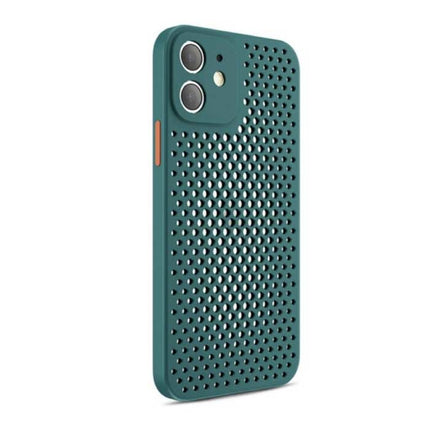 iPhone 12 Mini - Ultra Slank Hoesje Warmteafvoer Cover Case Donkergroen