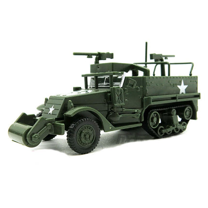 1:72 M3A1 Half-Track Jeep Bouwkit - Amerikaanse Leger Wagen Plastic Hobby Doe-het-zelf Model Groen