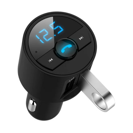 3.6A Dual USB Autolader met Bluetooth Transmitter - Handsfree Oplader FM Radio Kit Met SD-Kaart Slot Zwart