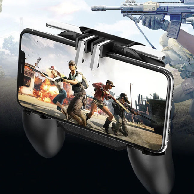 K20 Mobiele Gaming Controller voor PUBG - 2000mAh Batterij - Koelventilator - Trigger Key & Grip Gamepad - Zwart 