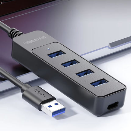 4 in 1 USB 3.0 Hub voor USB-C - Splitter Data Overdracht Oplader - Zwart