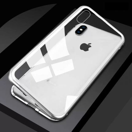 iPhone 11 Pro Magnetisch 360° Hoesje met Tempered Glass - Full Body Cover Hoesje + Screenprotector Wit