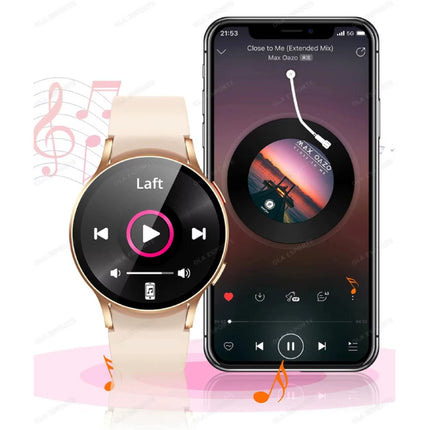 Smart Watch 6 - 1.44" Scherm - Sport Gezondheid Tracker Horloge Smartwatch - Silicoon Bandje - Roze