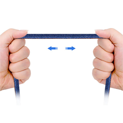 USB-C Oplaadkabel 90° - 2 Meter - Gevlochten Nylon Oplader Data Kabel Android Zwart