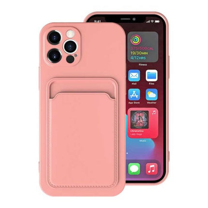 iPhone 7 Plus Kaarthouder Hoesje - Wallet Card Slot Cover Roze