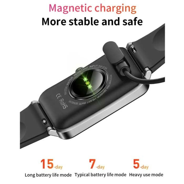 Smartwatch met Slaapmonitor Menstruatie Fitness Sport Activity Tracker Smartphone Horloge iOS Android IP68 Waterdicht Zwart