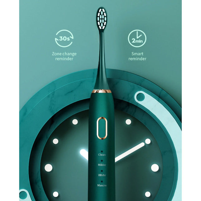 Elektrische Tandenborstel Set 1 - Waterdicht Sonisch USB Oplaadstation Zwart