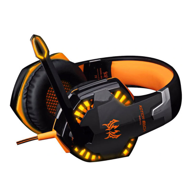 EACH G2000 Stereo Gaming Koptelefoon Headset Headphones met Microfoon Oranje