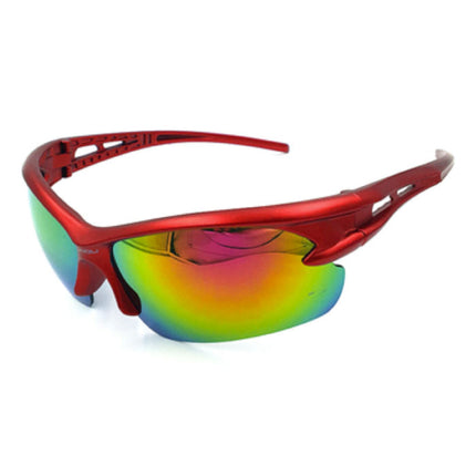 Gepolariseerde Ski Zonnebril - Sport Skibril Shades Rood
