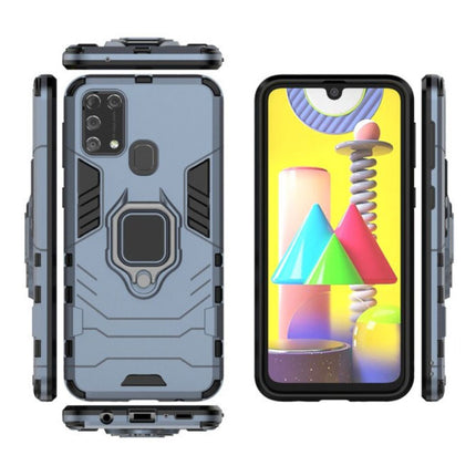 Samsung Galaxy A32 (4G) Hoesje met Kickstand en Magneet - Shockproof Cover Blauw