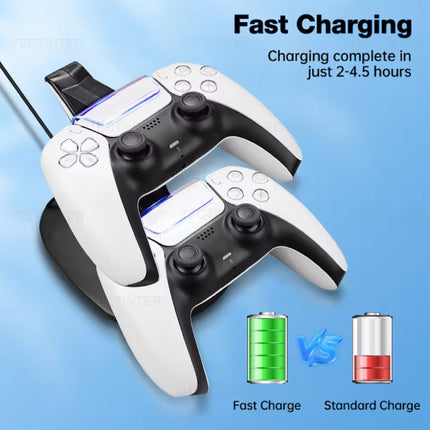 Oplaadstation voor PlayStation 5 Controllers - PS5 Charging Dock Dual Laadstation - Wit