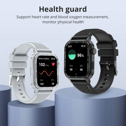 M41 Smartwatch Siliconen Bandje Fitness Sport Activity Tracker Horloge Android iOS Grijs