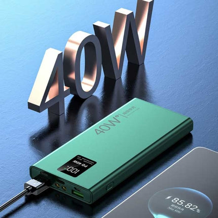 40W Powerbank 20.000mAh met 3 Oplaadpoorten  - 20W PD Externe Noodaccu LED Display Batterij Oplader Charger Zwart 