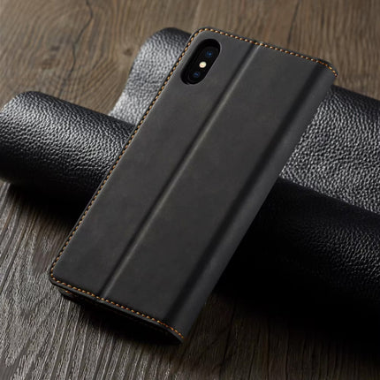 iPhone 16 Pro Wallet Flip Case - Portefeuille Cover PU Leer Hoesje - Zwart