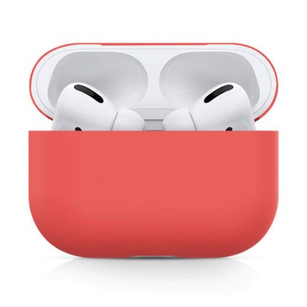 Flexibel Hoesje voor AirPods Pro - Silicone Skin AirPod Case Cover Soepel - Lichtrood
