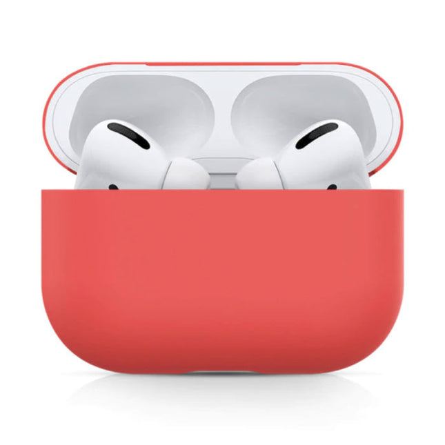 Flexibel Hoesje voor AirPods Pro - Silicone Skin AirPod Case Cover Soepel - Lichtrood