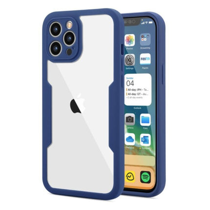 iPhone 13 Mini 360°  Full Cover - Full Body Case Hoesje + Screenprotector Blauw
