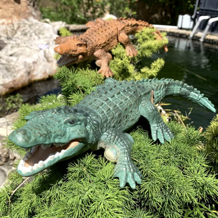 RC Krokodil met 2.4G Afstandsbediening - Waterdicht Speelgoed Alligator Bestuurbaar Robot Dier - Groen