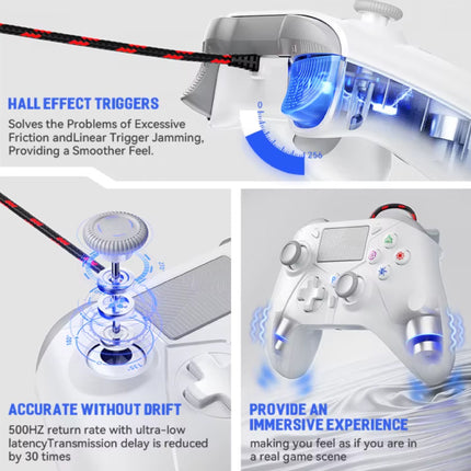 Gaming Controller voor PS5 / PS4 / PC - Gamepad Bedraad met Vibratie - Zwart