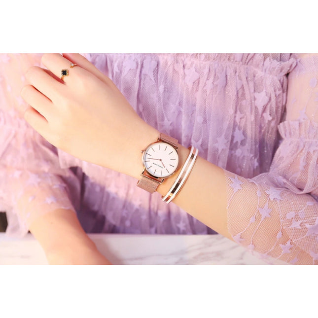 Dames Horloge - Anoloog Uurwerk Mesh Bandje voor Vrouwen - CH36-WFF