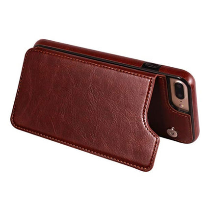 Retro iPhone 12 Pro Max Leren Flip Case Portefeuille - Wallet Cover Cas Hoesje Bruin