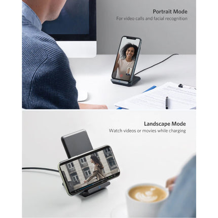 Powerwave Draadloze Oplader - Fast Charge Qi Universele Oplader 10W Wireless Charging Pad Zwart