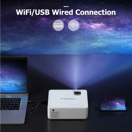 V10 LED Projector - Mini Beamer Home Media Speler Wit