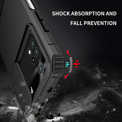 Xiaomi Poco M3 Pro (5G) - Kickstand Hoesje met Camera Slide - Cover Case Rood