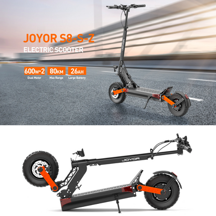 S8-S-Z Vouwbare Elektrische Scooter - Off-Road Smart E Step - 600W - 25 km/u - Zwart