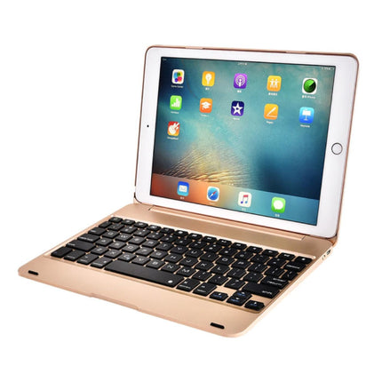 Toetsenbord Hoes voor iPad 9.7" - QWERTY Multifunctionele Keyboard Bluetooth Aluminium Smart Cover Case Hoesje Goud