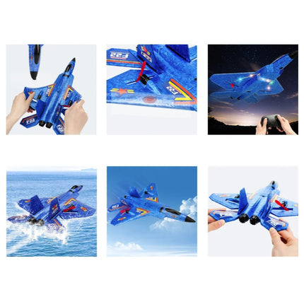 F22 Raptor RC Jet Glider met Afstandsbediening - Bestuurbaar Speelgoed Model Zweef Vliegtuig - Blauw