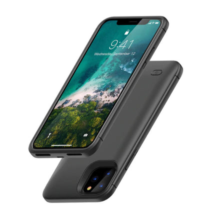 iPhone 11 4000mAh Slim Powercase Powerbank Oplader Batterij Cover Case Hoesje Zwart