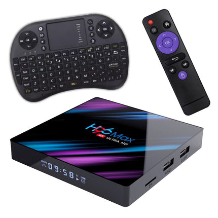 H96 Max 4K TV Box Mediaspeler Android Kodi - 4GB RAM - 64GB Opslagruimte + Draadloos Toetsenbord