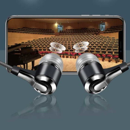 X15 Extra Bass Oordopjes met Microfoon - 3.5mm AUX Oortjes Wired Earphones Oortelefoon Zwart