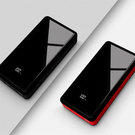 80.000mAh Powerbank met 4 Poorten - Ingebouwde Zaklamp - Externe Noodaccu Batterij Oplader Charger Rood