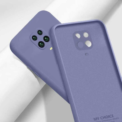 Xiaomi Redmi Note 8 Pro Square Silicone Hoesje - Zachte Matte Case Liquid Cover Donkerpaars